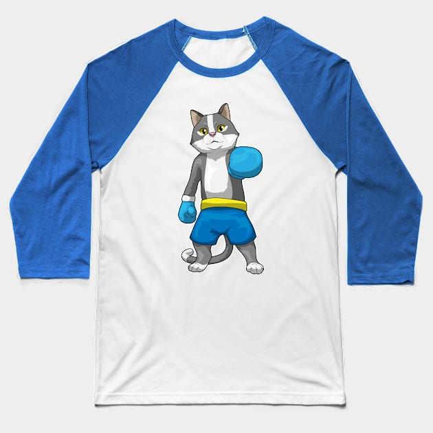 Cat Boxer Boxing gloves Boxing Baseball T-Shirt by Markus Schnabel